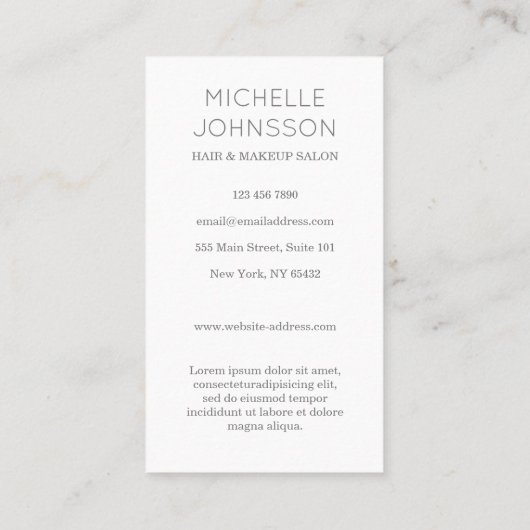 Kunst deco visitekaartje (Achterkant)