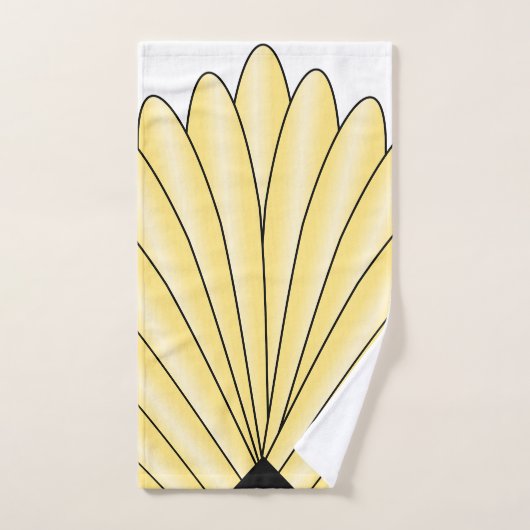 Kunst Deco voor ontwerp gele handdoekset Bad Handdoek (Handdoek)