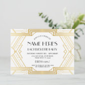 Kunst Deco Vrijgezellenfeest Bachelorette Party ui Kaart (Staand voorkant)