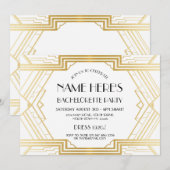 Kunst Deco Vrijgezellenfeest Bachelorette Party ui Kaart (Voorkant / Achterkant)