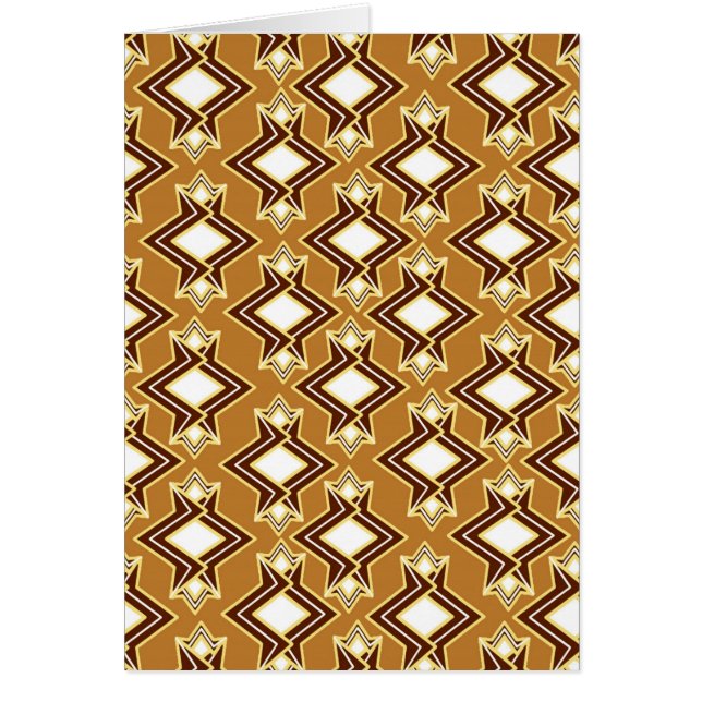 Kunst Deco Wallpaper Pattern, Tan and Brown (Voorkant)