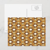 Kunst Deco Wallpaper Pattern, Tan and Brown Briefkaart (Voorkant / Achterkant)