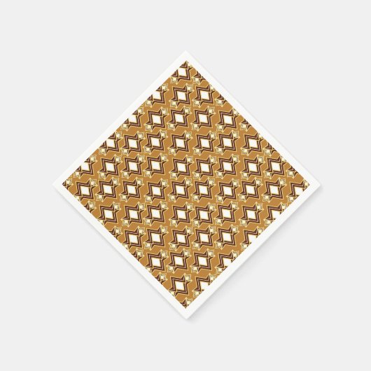 Kunst Deco Wallpaper Pattern, Tan and Brown Servetten (Hoek)