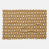 Kunst Deco Wallpaper Pattern, Tan and Brown Theedoek (Horizontaal)