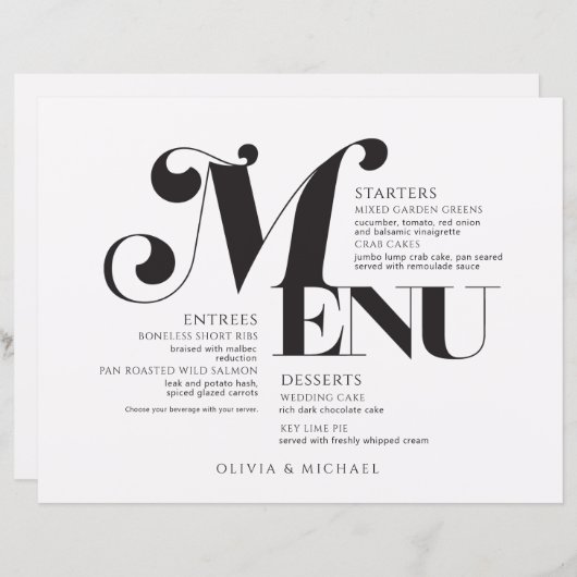  kunst Deco Wedding Black White (Voorkant / Achterkant)