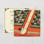 kunst Deco Wedding, Bride n Groom Uitnodiging (Voorkant / Achterkant)