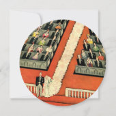  kunst Deco Wedding, Bride n Groom Uitnodiging (Voorkant)