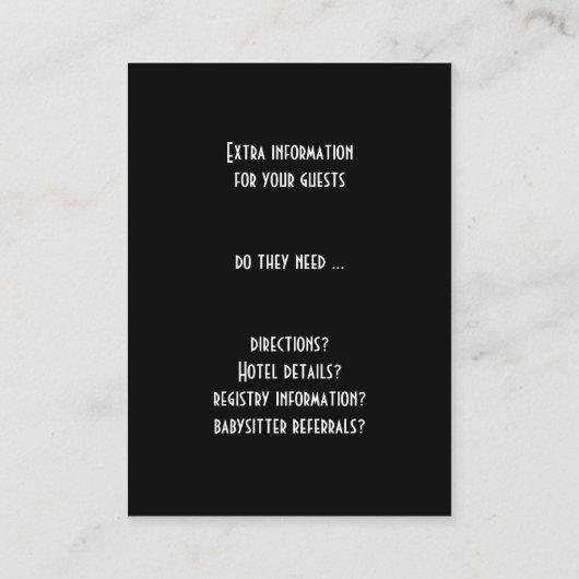  kunst Deco Wedding, Pas getrouwd Lovers Dansende Visitekaartje (Achterkant)