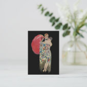 kunst Deco Wedding, Pas getrouwd Lovers Dansende Visitekaartje (Staand voorkant)