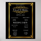 Kunst Deco Wedding-planner Poster (Voorkant)