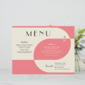 kunst Deco Wedding Salmon Pink (Staand voorkant)