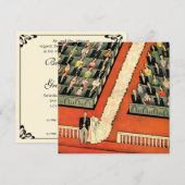 kunst Deco Wedding, uitnodiging van Bride Groom (Voorkant / Achterkant)