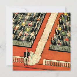 kunst Deco Wedding, uitnodiging van Bride Groom