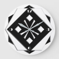 Kunst Deco wit op zwart geometrisch patroon