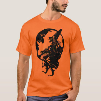 Kunst Deco Witch en Moon T-Shirt uit 1930