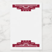 Kunst deco zonelement in donkere sjaal voedselcontainer etiket (Enkel label)