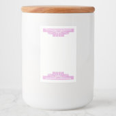 Kunst deco zonelement in lichtroze voedselcontainer etiket (Voorkant)