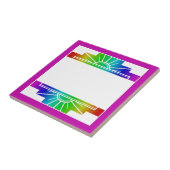 Kunst deco zonelement in regenboog tegeltje (Zijkant)