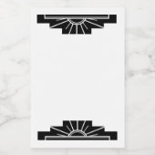 Kunst deco zonelement in zwart voedselcontainer etiket (Enkel label)