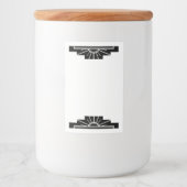 Kunst deco zonelement in zwart voedselcontainer etiket (Voorkant)