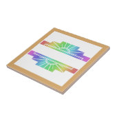 Kunst deco zonne-energie in pastels tegeltje (Zijkant)