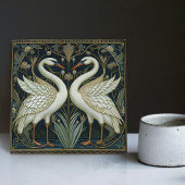 Kunst Deco zwaait wanddecoratie Art Nouveau Swan k Tegeltje