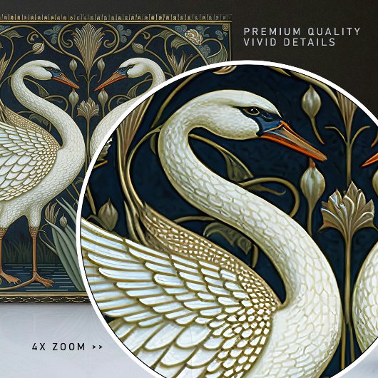 Kunst Deco zwaait wanddecoratie Art Nouveau Swan k Tegeltje
