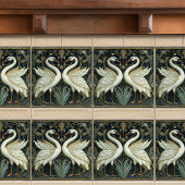 Kunst Deco zwaait wanddecoratie Art Nouveau Swan k Tegeltje