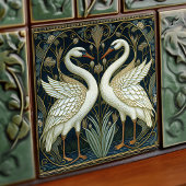 Kunst Deco zwaait wanddecoratie Art Nouveau Swan k Tegeltje