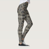 kunst deco zwart - gouden bohemen patroon leggings (Rechts)