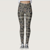 kunst deco zwart - gouden bohemen patroon leggings (Voorkant)