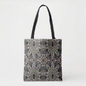 kunst deco zwart - gouden bohemen patroon tote bag (Voorkant)