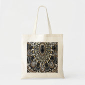 kunst deco zwart - gouden bohemen patroon tote bag (Voorkant)