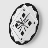 Kunst Deco zwart-wit geometrisch patroon Grote Klok (Hoek)