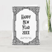 Kunst decodeert jaar feestdagen kaart (Voorkant)