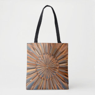 Kunst decoder metallische bloem tote bag