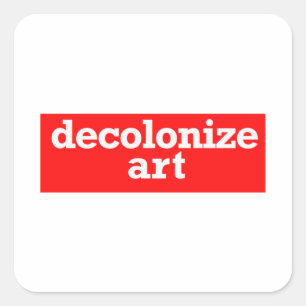 Kunst dekoloniseren vierkante sticker