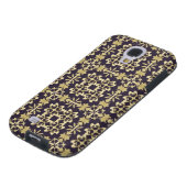Kunst  demaspatroon, gouden Case-Mate samsung galaxy hoesje (Onderkant)