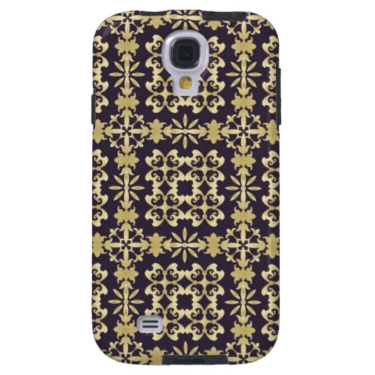 Kunst  demaspatroon, gouden Case-Mate samsung galaxy hoesje (Achterkant)