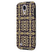 Kunst  demaspatroon, gouden Case-Mate samsung galaxy hoesje (Achterkant Links)