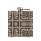 Kunst demaspatroon, gouden heupfles (Achterkant)