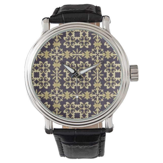 Kunst  demaspatroon, gouden horloge (Voorkant)