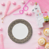 Kunst  demaspatroon, gouden papieren bordje (Feest)