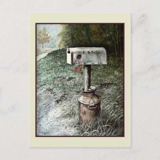  kunst door B. Mitchell, Mailbox Briefkaart (Voorkant)