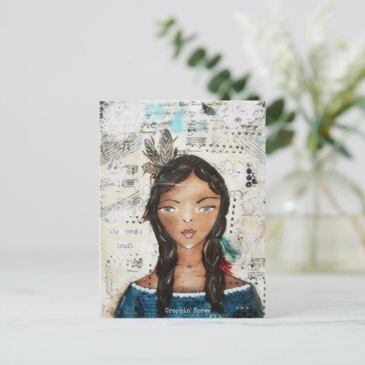 Kunst door Croppin Spree Briefkaart (Staand voorkant)