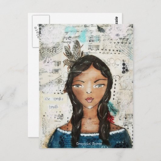 Kunst door Croppin Spree Briefkaart (Voorkant / Achterkant)