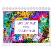 KUNST DOOR DAF 2024 KLEURRIJKE ABSTRACTE KUNSTKALE KALENDER (Hoes)