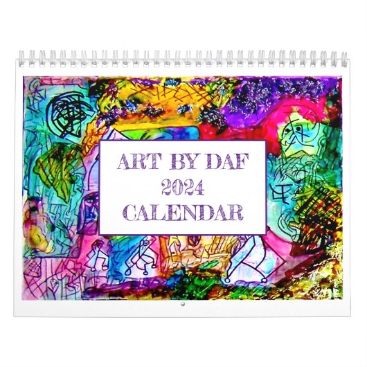 KUNST DOOR DAF 2024 KLEURRIJKE ABSTRACTE KUNSTKALE KALENDER (Hoes)