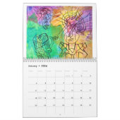KUNST DOOR DAF 2024 KLEURRIJKE ABSTRACTE KUNSTKALE KALENDER (Jan 2026)