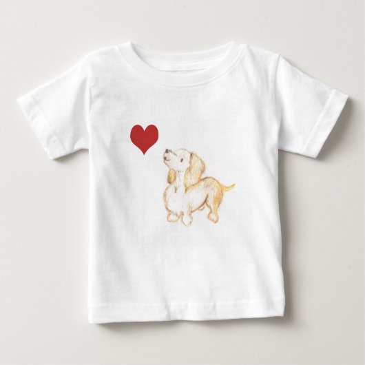 "Kunst door de hemel" liefde Dachshund kwelt shirt (Voorkant)